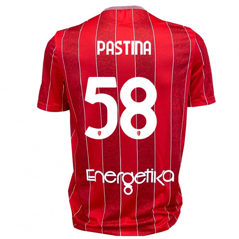 Danxen Kinder Christian Pastina #58 Rot Weiß Auswärtstrikot Trikot 2025/26 T-Shirt