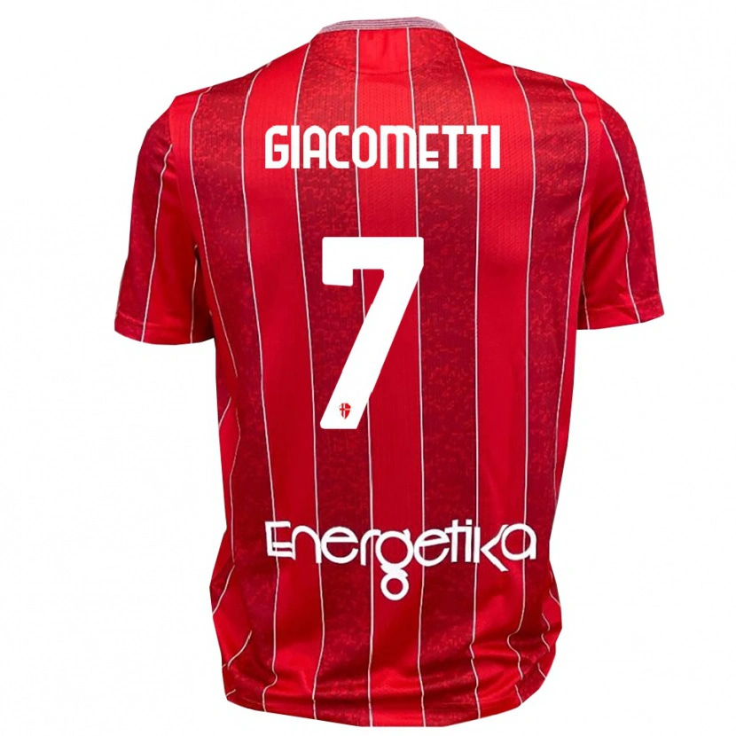Danxen Kinder Alex Giacometti #7 Rot Weiß Auswärtstrikot Trikot 2025/26 T-Shirt