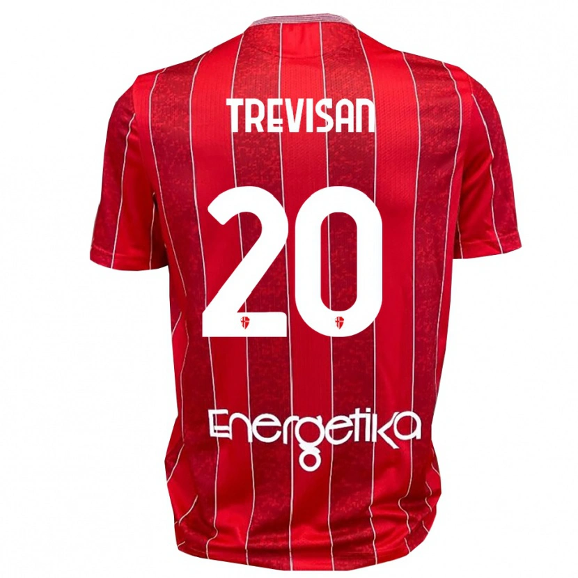 Danxen Kinder Francesco Trevisan #20 Rot Weiß Auswärtstrikot Trikot 2025/26 T-Shirt
