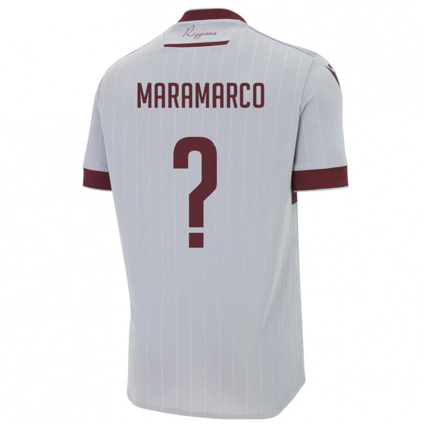 Danxen Kinder Andrea Maramarco #0 Burgund Weiß Auswärtstrikot Trikot 2025/26 T-Shirt