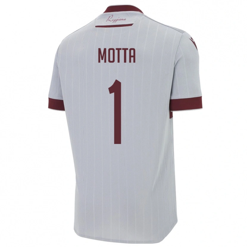 Danxen Kinder Edoardo Motta #1 Burgund Weiß Auswärtstrikot Trikot 2025/26 T-Shirt