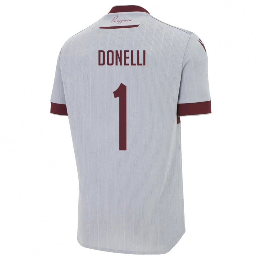 Danxen Kinder Matteo Donelli #1 Burgund Weiß Auswärtstrikot Trikot 2025/26 T-Shirt