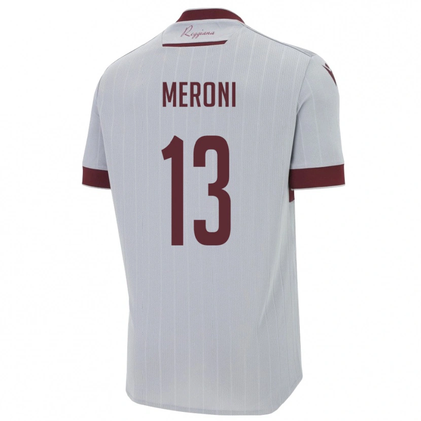 Danxen Kinder Andrea Meroni #13 Burgund Weiß Auswärtstrikot Trikot 2025/26 T-Shirt