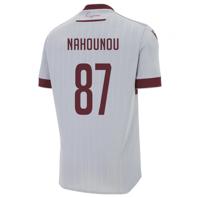 Danxen Kinder Yannis Nahounou #87 Burgund Weiß Auswärtstrikot Trikot 2025/26 T-Shirt