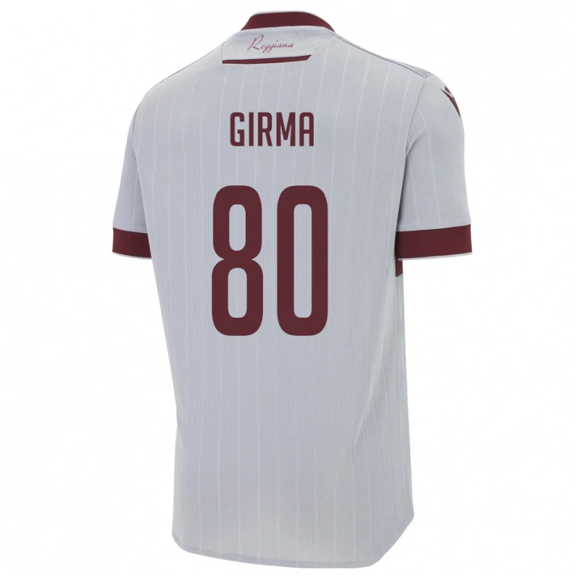 Danxen Kinder Natan Girma #80 Burgund Weiß Auswärtstrikot Trikot 2025/26 T-Shirt