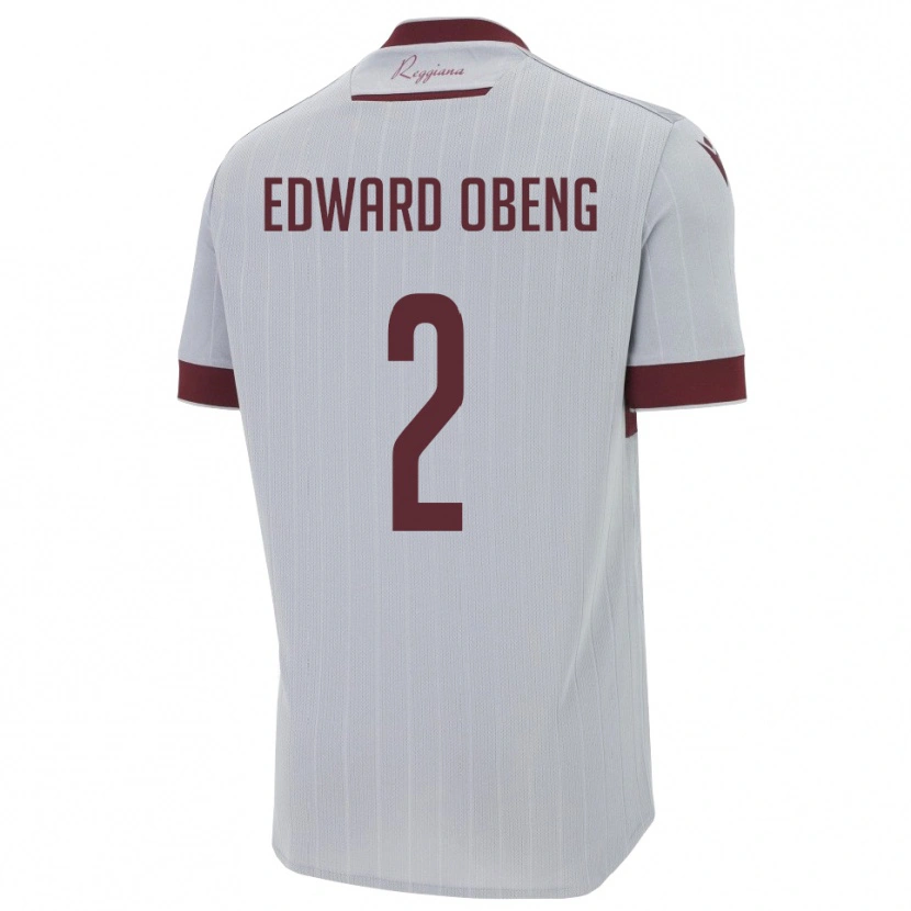 Danxen Kinder Elijah Edward Obeng #2 Burgund Weiß Auswärtstrikot Trikot 2025/26 T-Shirt