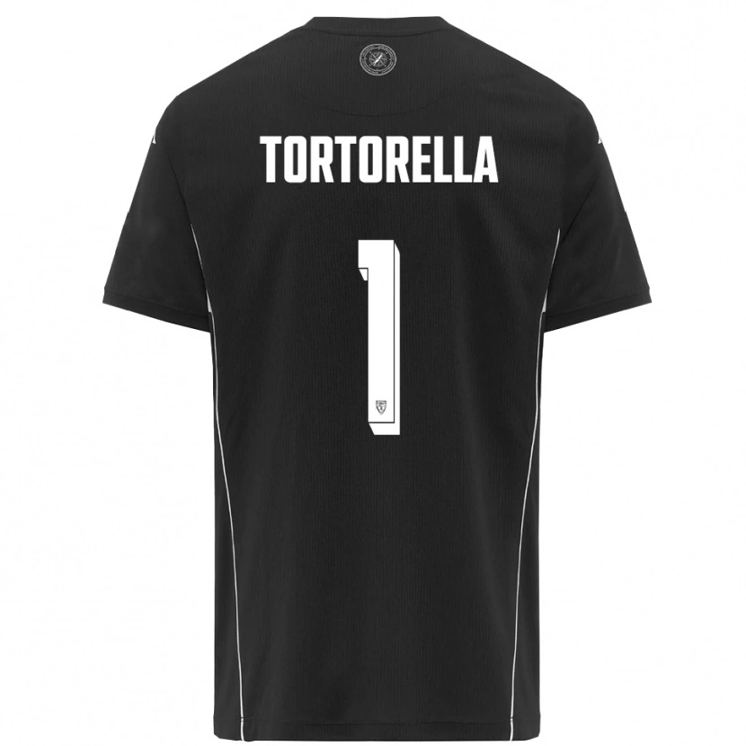 Danxen Kinder Diego Tortorella #1 Schwarz Weiß Auswärtstrikot Trikot 2025/26 T-Shirt