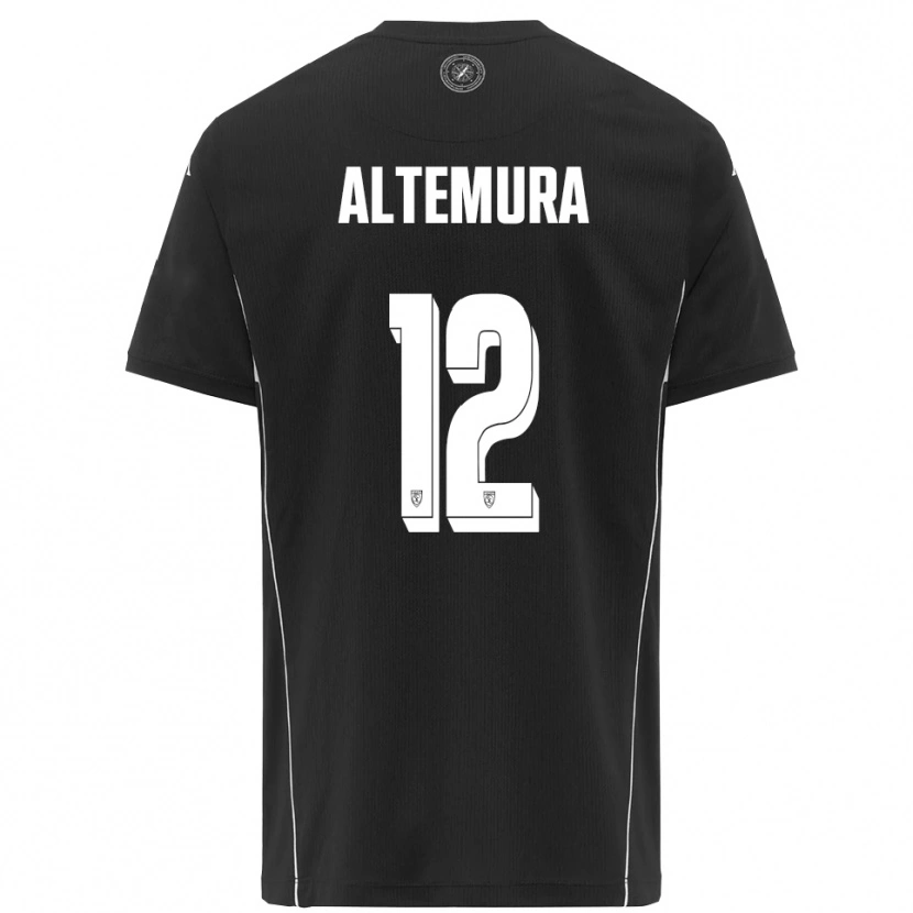 Danxen Kinder Tommaso Altemura #12 Schwarz Weiß Auswärtstrikot Trikot 2025/26 T-Shirt