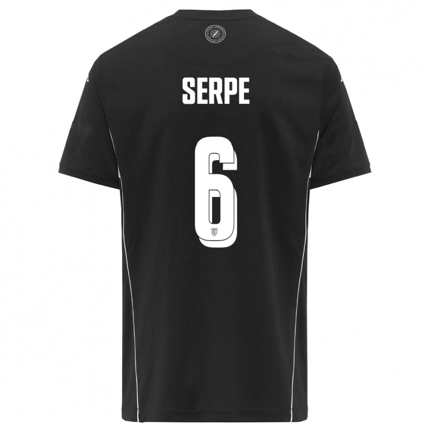 Danxen Kinder Laurens Serpe #6 Schwarz Weiß Auswärtstrikot Trikot 2025/26 T-Shirt