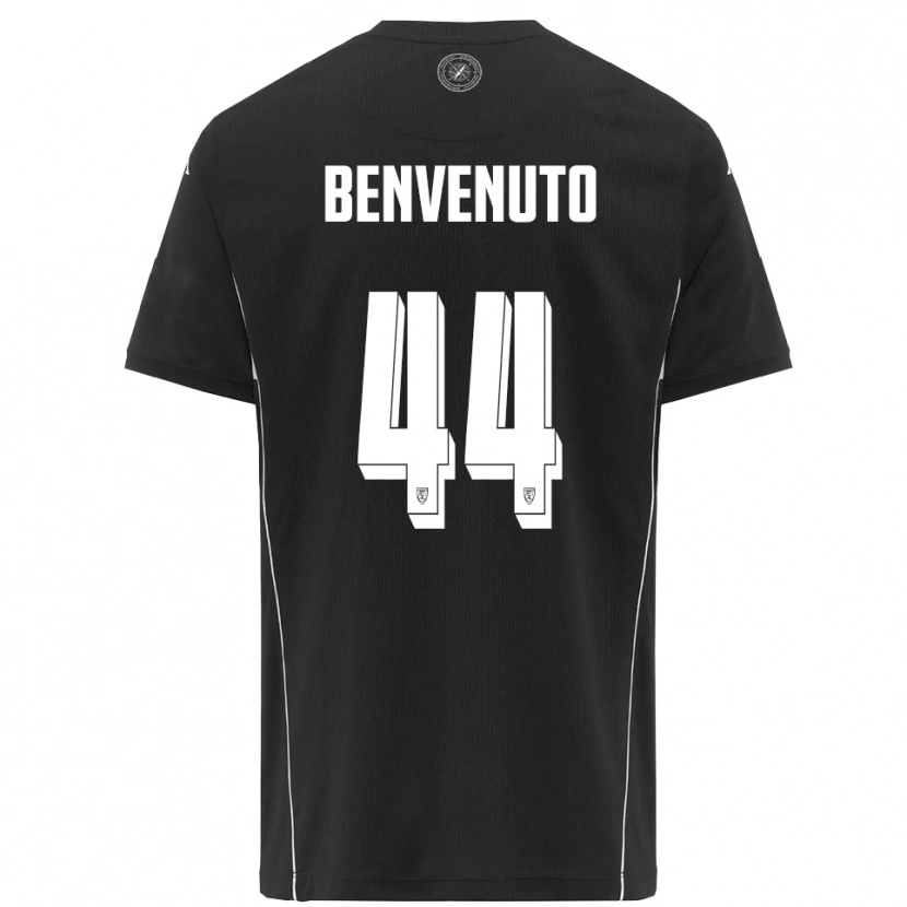 Danxen Kinder Mattia Benvenuto #44 Schwarz Weiß Auswärtstrikot Trikot 2025/26 T-Shirt