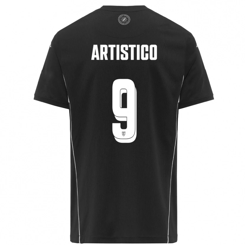 Danxen Kinder Gabriele Artistico #9 Schwarz Weiß Auswärtstrikot Trikot 2025/26 T-Shirt