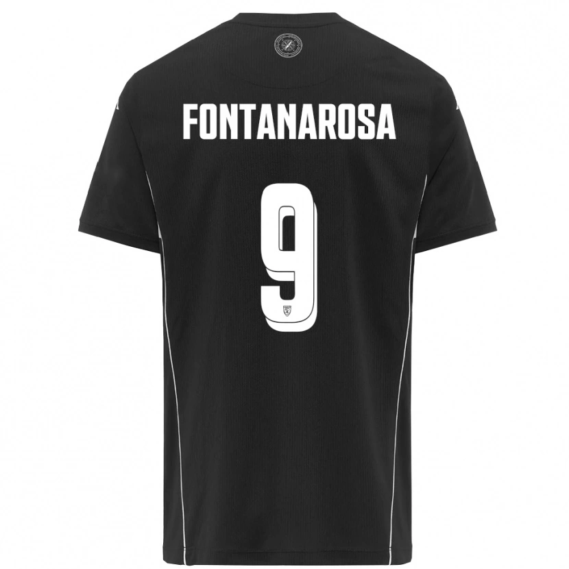 Danxen Kinder Riccardo Fontanarosa #9 Schwarz Weiß Auswärtstrikot Trikot 2025/26 T-Shirt