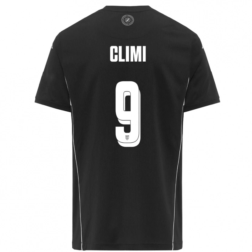 Danxen Kinder Francesco Climi #9 Schwarz Weiß Auswärtstrikot Trikot 2025/26 T-Shirt