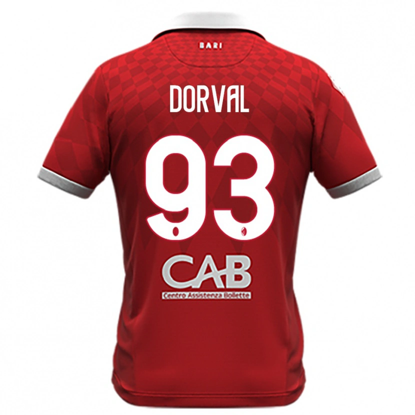 Danxen Kinder Mehdi Dorval #93 Rot Weiß Auswärtstrikot Trikot 2025/26 T-Shirt