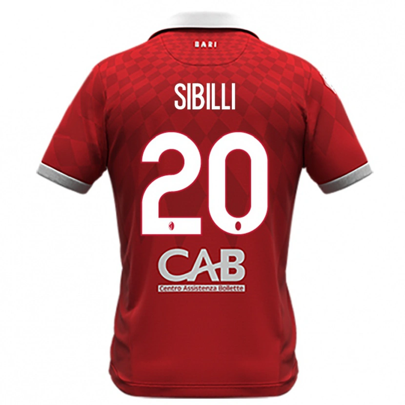 Danxen Kinder Giuseppe Sibilli #20 Rot Weiß Auswärtstrikot Trikot 2025/26 T-Shirt
