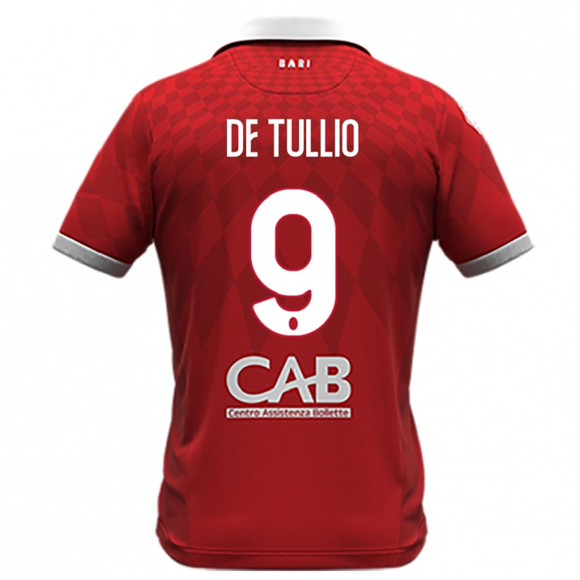 Danxen Kinder Domenico De Tullio #9 Rot Weiß Auswärtstrikot Trikot 2025/26 T-Shirt