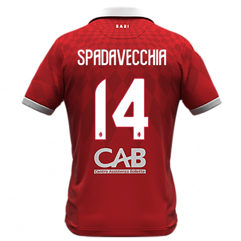 Danxen Kinder Pantaleo Spadavecchia #14 Rot Weiß Auswärtstrikot Trikot 2025/26 T-Shirt