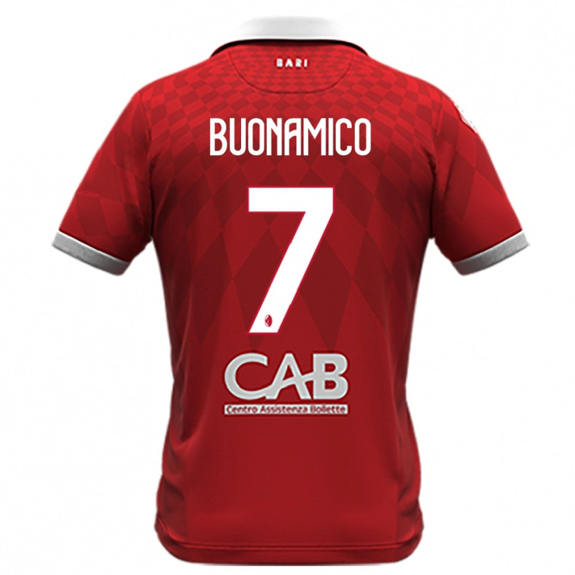 Danxen Kinder Alessandro Buonamico #7 Rot Weiß Auswärtstrikot Trikot 2025/26 T-Shirt