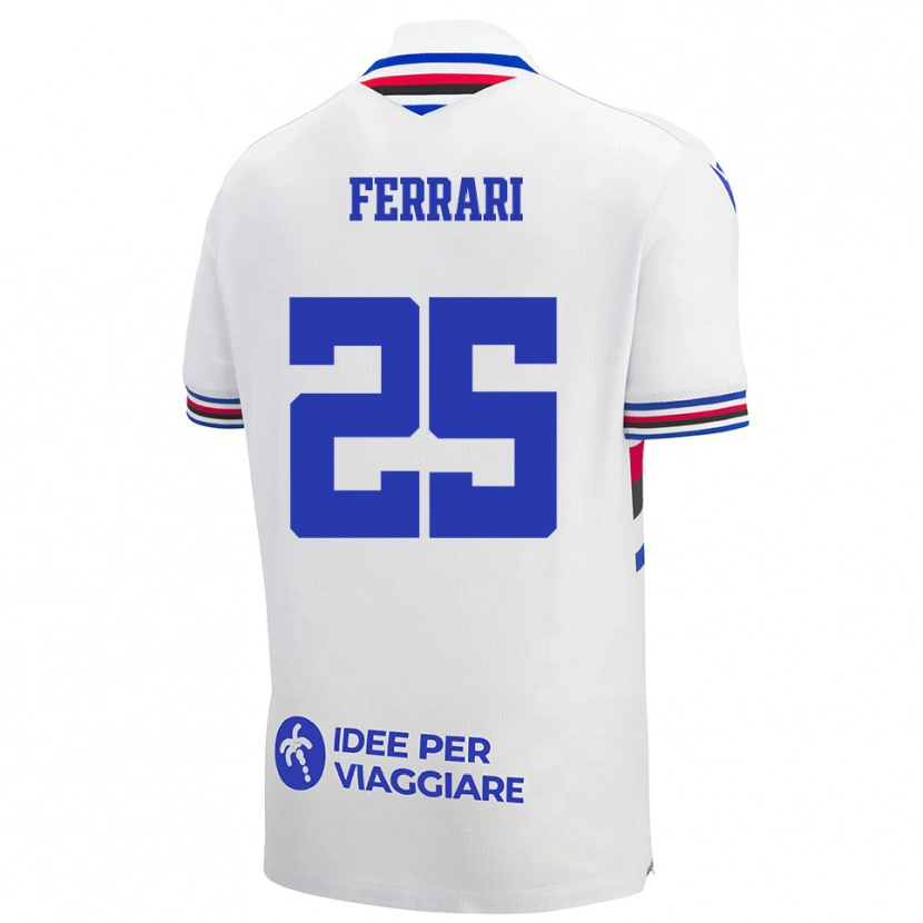 Danxen Kinder Alex Ferrari #25 Weiß Blau Rot Auswärtstrikot Trikot 2025/26 T-Shirt