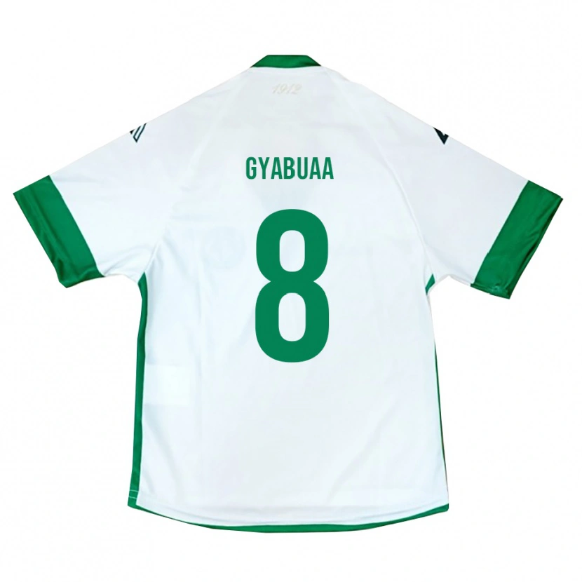 Danxen Kinder Emmanuel Gyabuaa #8 Weiß Grün Blau Auswärtstrikot Trikot 2025/26 T-Shirt