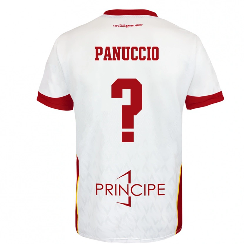 Danxen Kinder Giovanni Panuccio #0 Weiß Rot Auswärtstrikot Trikot 2025/26 T-Shirt