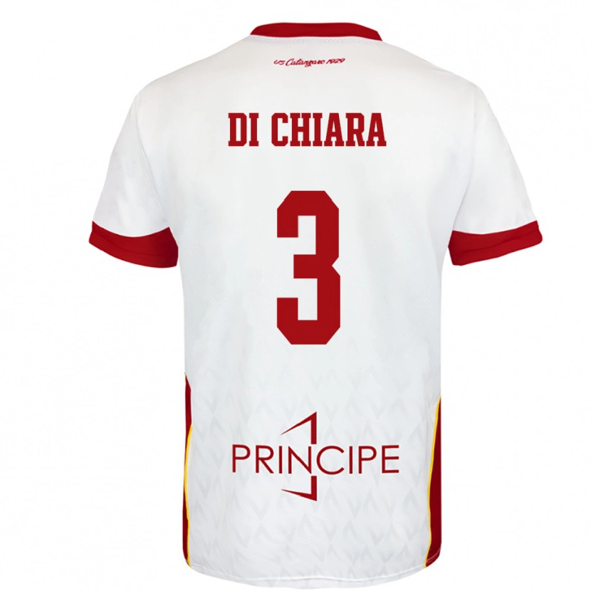 Danxen Kinder Gianluca Di Chiara #3 Weiß Rot Auswärtstrikot Trikot 2025/26 T-Shirt