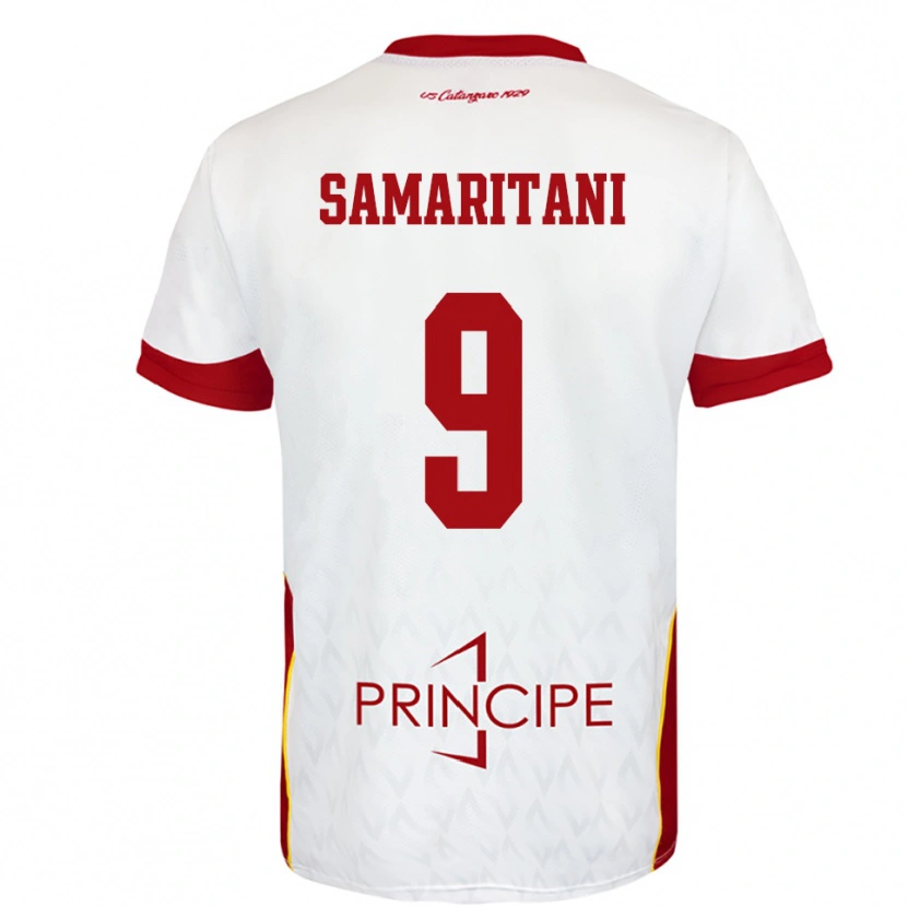 Danxen Kinder Cristian Samaritani #9 Weiß Rot Auswärtstrikot Trikot 2025/26 T-Shirt