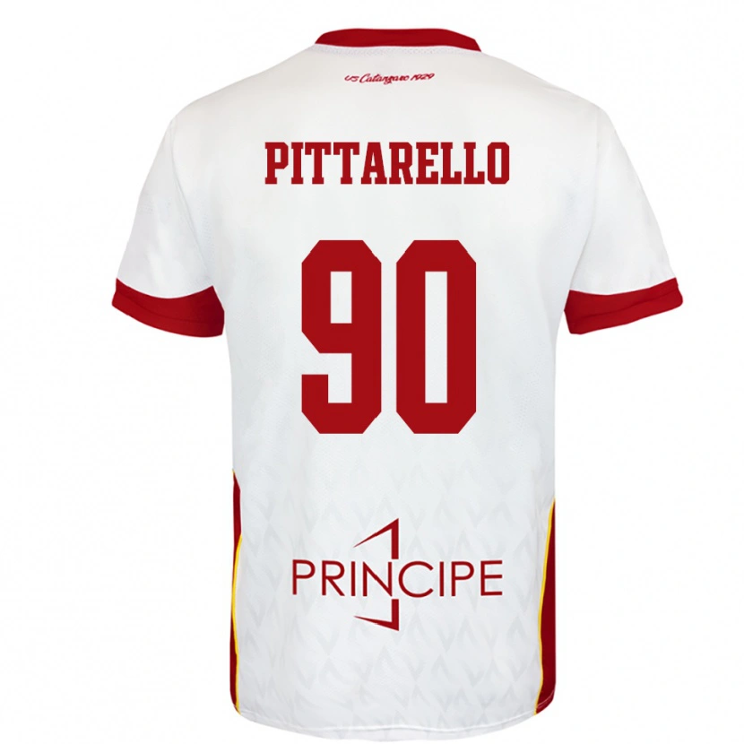 Danxen Kinder Filippo Pittarello #90 Weiß Rot Auswärtstrikot Trikot 2025/26 T-Shirt