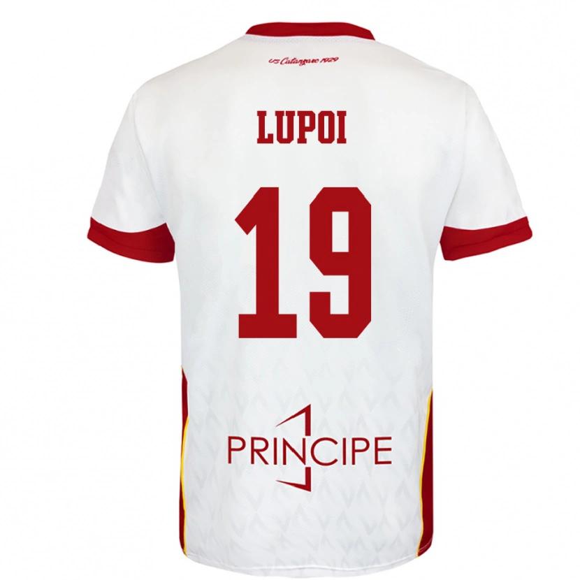 Danxen Kinder Daniele Lupoi #19 Weiß Rot Auswärtstrikot Trikot 2025/26 T-Shirt