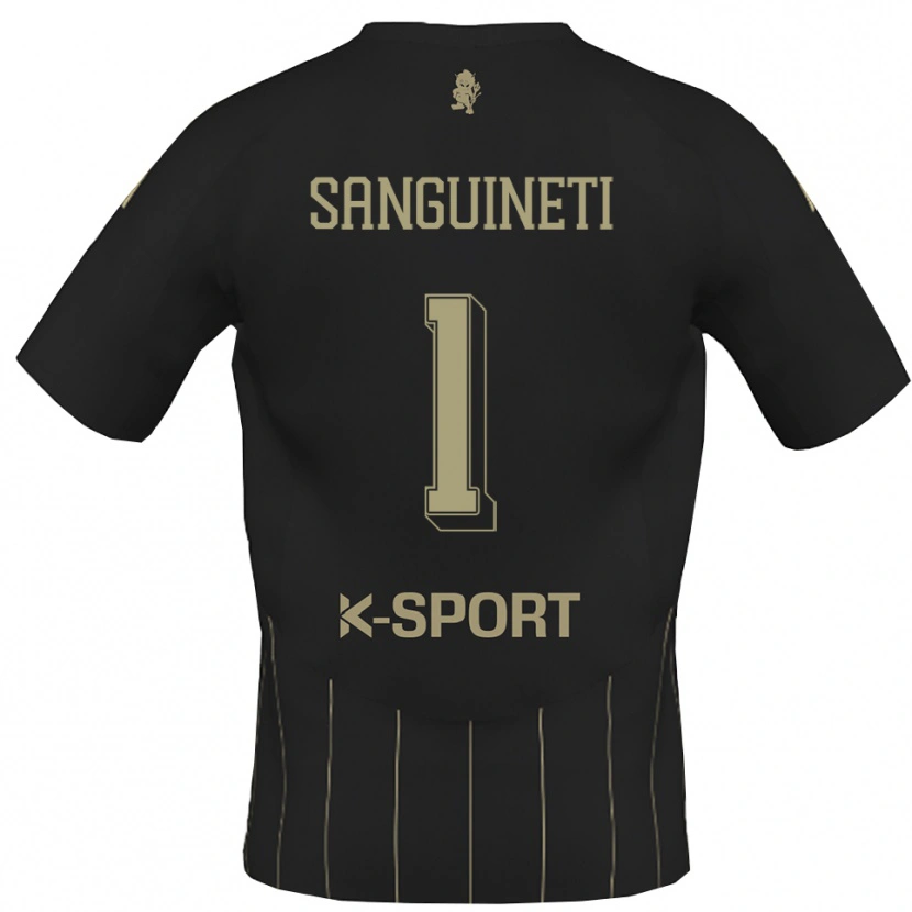 Danxen Kinder Michele Sanguineti #1 Grau Weiß Auswärtstrikot Trikot 2025/26 T-Shirt