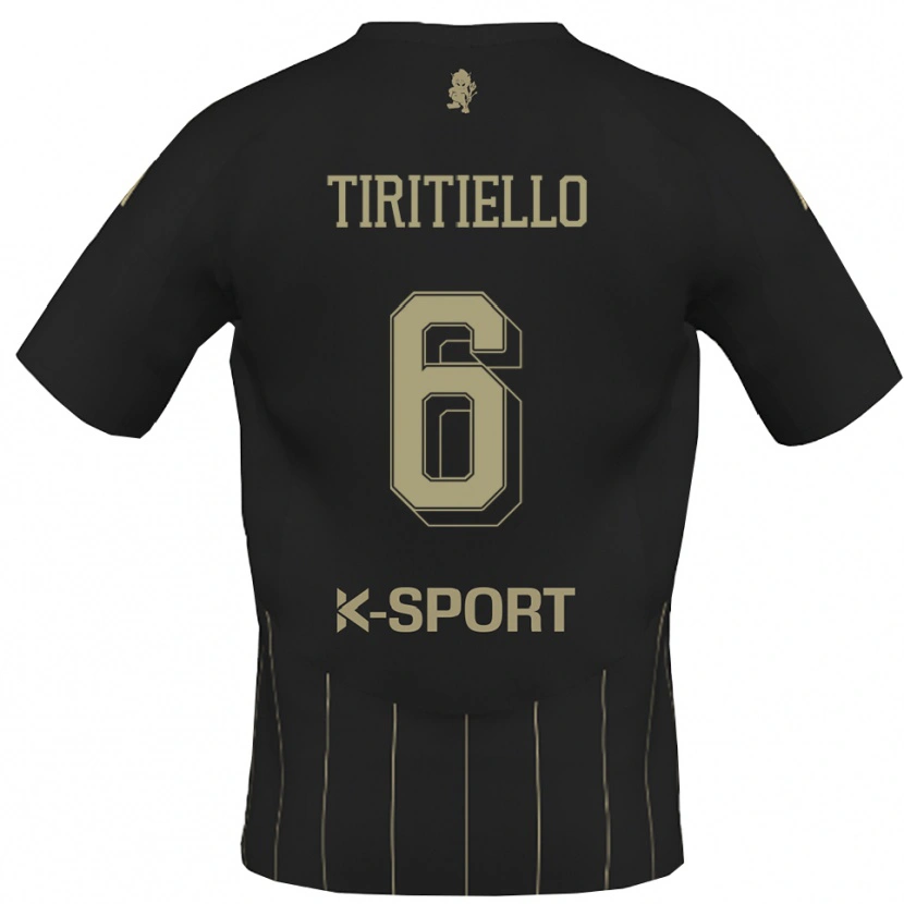 Danxen Kinder Andrea Tiritiello #6 Grau Weiß Auswärtstrikot Trikot 2025/26 T-Shirt