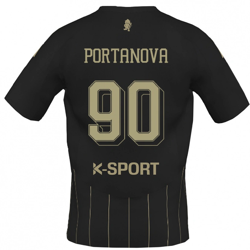 Danxen Kinder Denis Portanova #90 Grau Weiß Auswärtstrikot Trikot 2025/26 T-Shirt