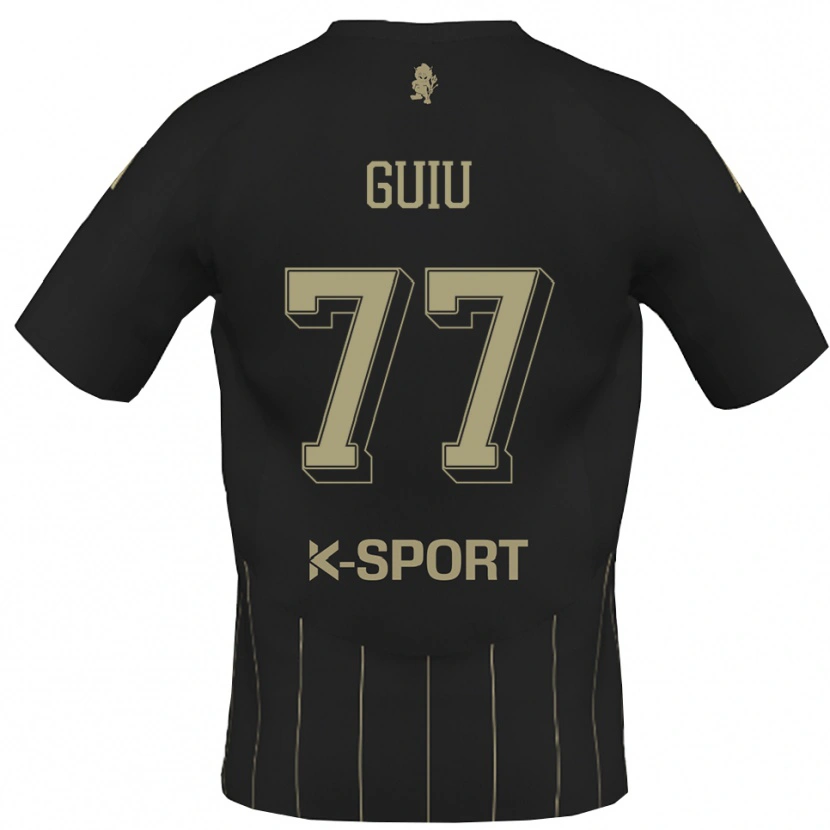 Danxen Kinder Bernat Guiu #77 Grau Weiß Auswärtstrikot Trikot 2025/26 T-Shirt