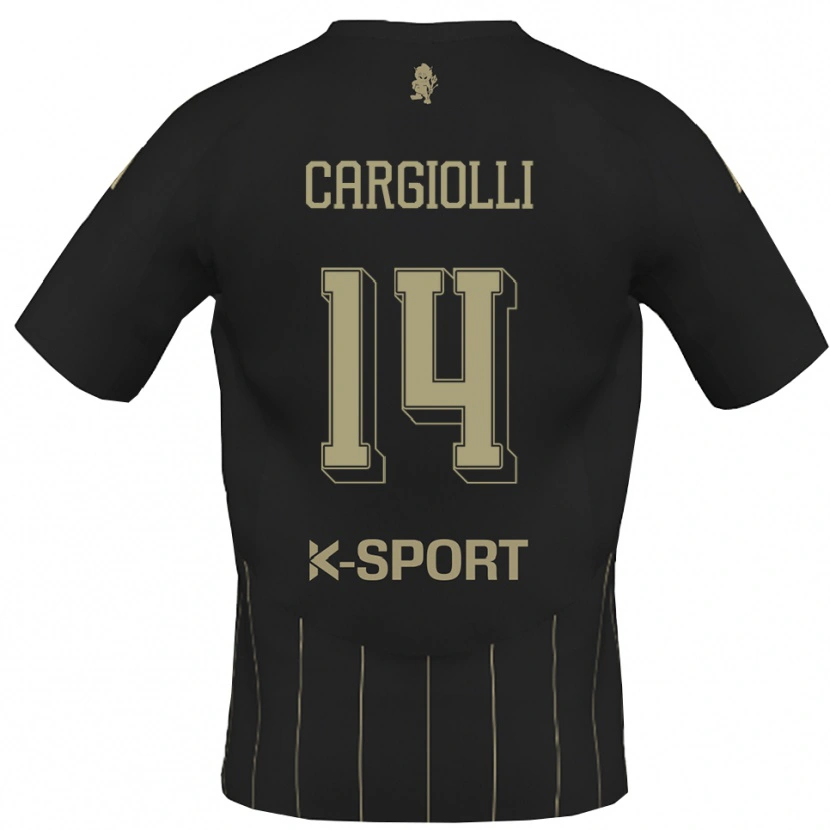 Danxen Kinder Tommaso Cargiolli #14 Grau Weiß Auswärtstrikot Trikot 2025/26 T-Shirt