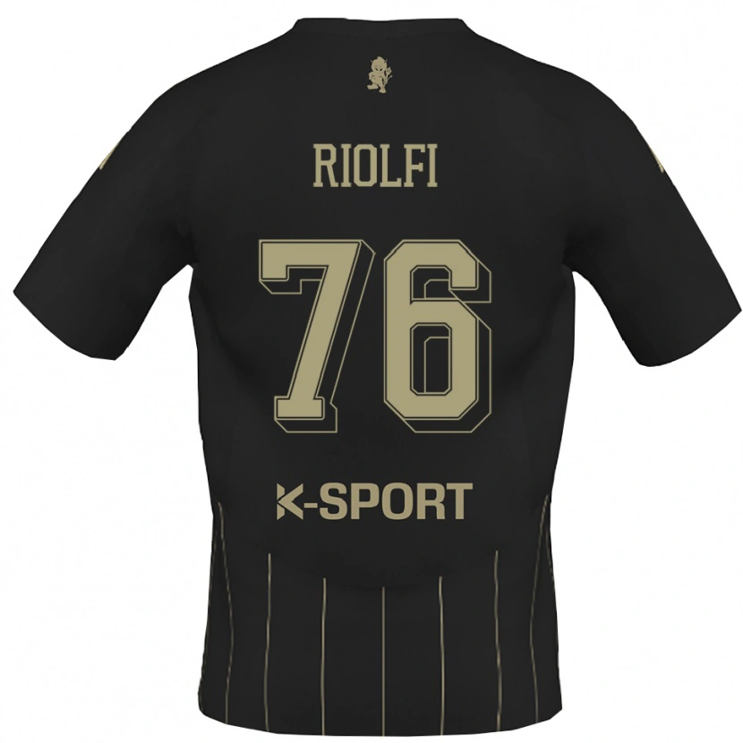 Danxen Kinder Emanuele Riolfi #76 Grau Weiß Auswärtstrikot Trikot 2025/26 T-Shirt