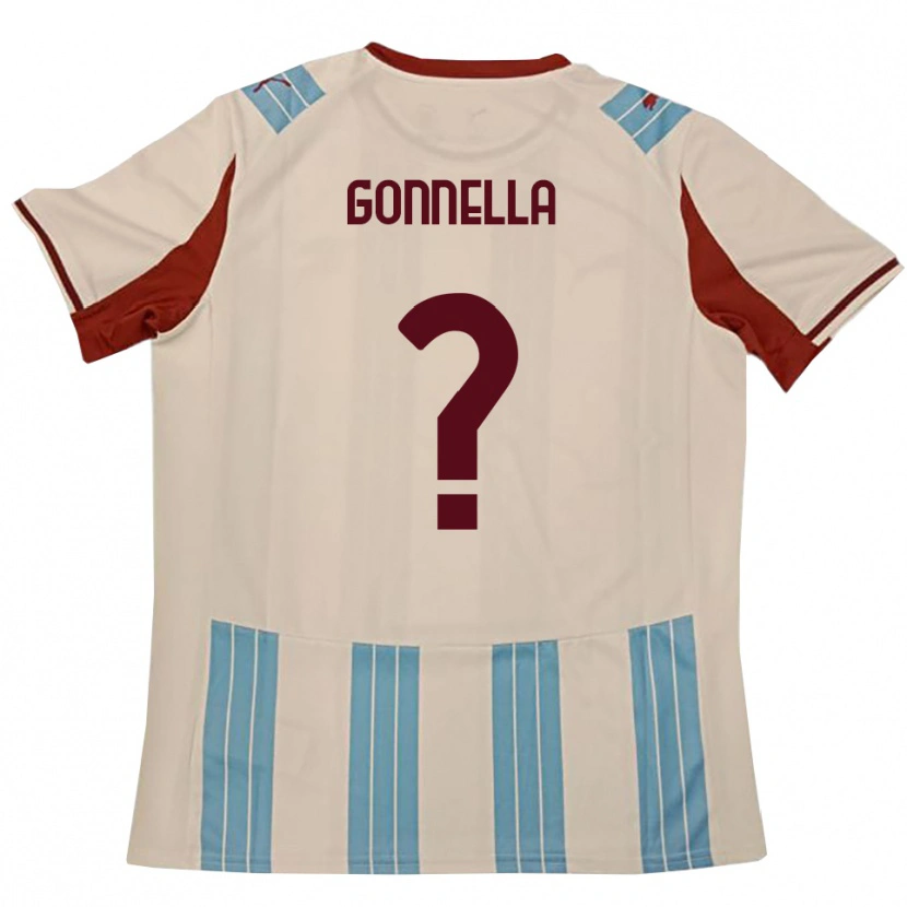 Danxen Kinder Andrea Gonnella #0 Himmelblau Weiß Auswärtstrikot Trikot 2025/26 T-Shirt