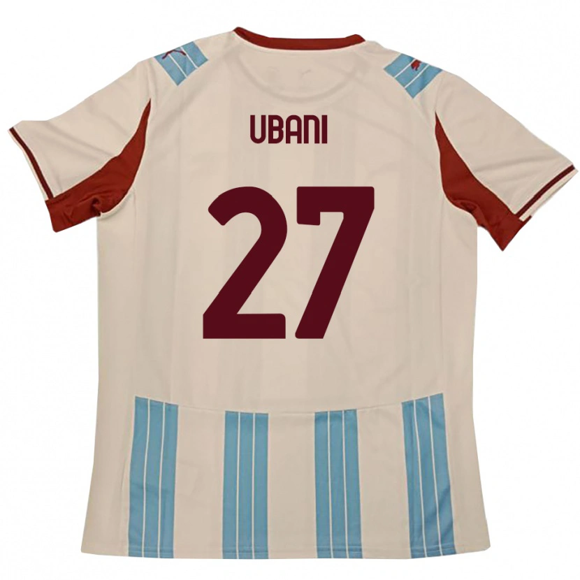 Danxen Kinder Marlon Ubani #27 Himmelblau Weiß Auswärtstrikot Trikot 2025/26 T-Shirt