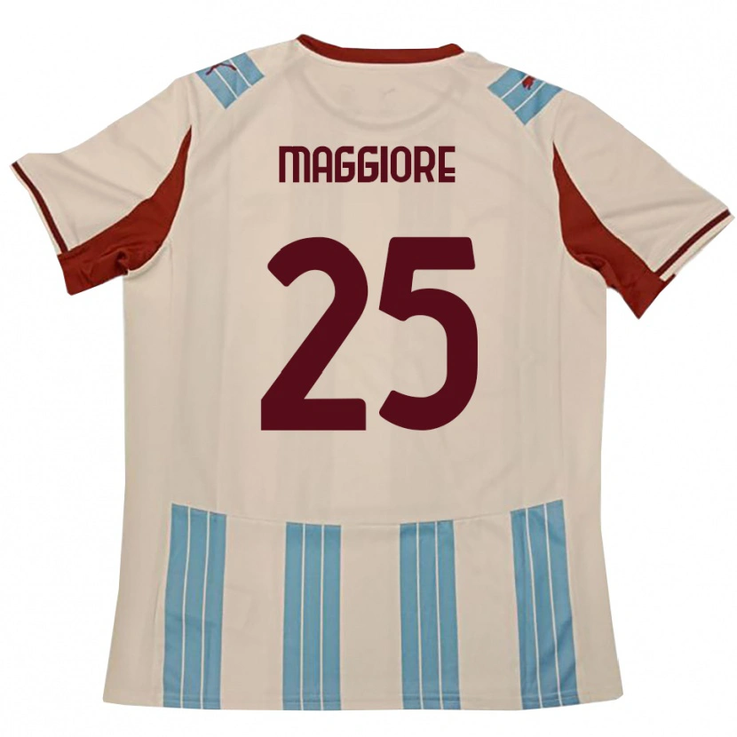 Danxen Kinder Giulio Maggiore #25 Himmelblau Weiß Auswärtstrikot Trikot 2025/26 T-Shirt
