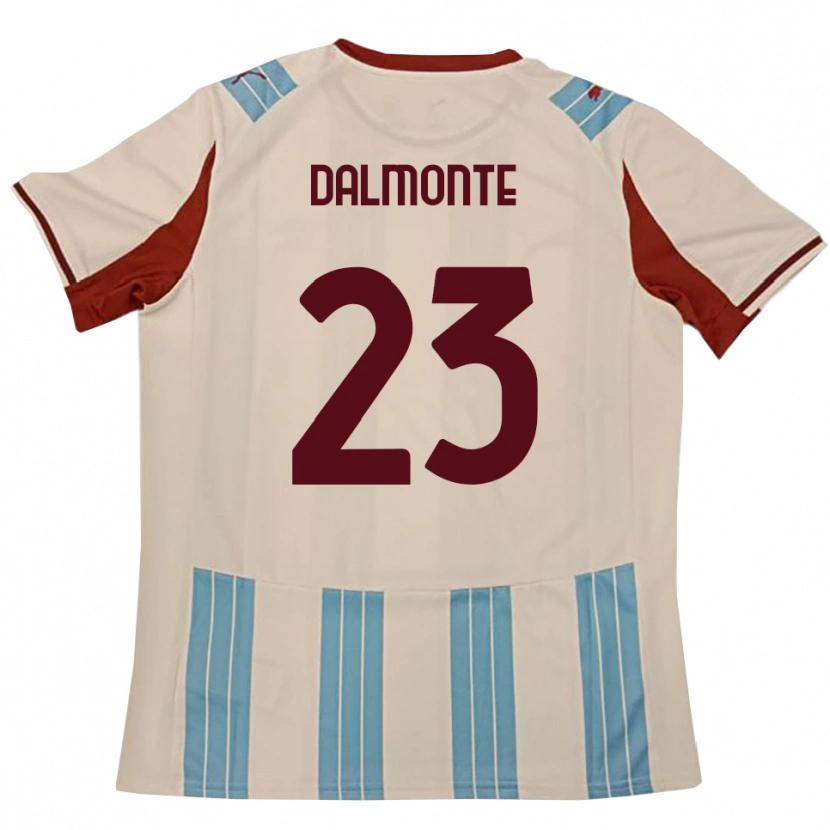 Danxen Kinder Nicola Dalmonte #23 Himmelblau Weiß Auswärtstrikot Trikot 2025/26 T-Shirt