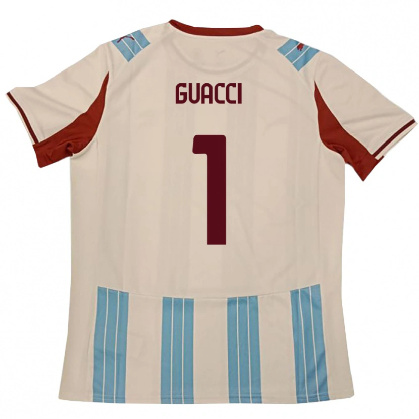 Danxen Kinder Marco Guacci #1 Himmelblau Weiß Auswärtstrikot Trikot 2025/26 T-Shirt