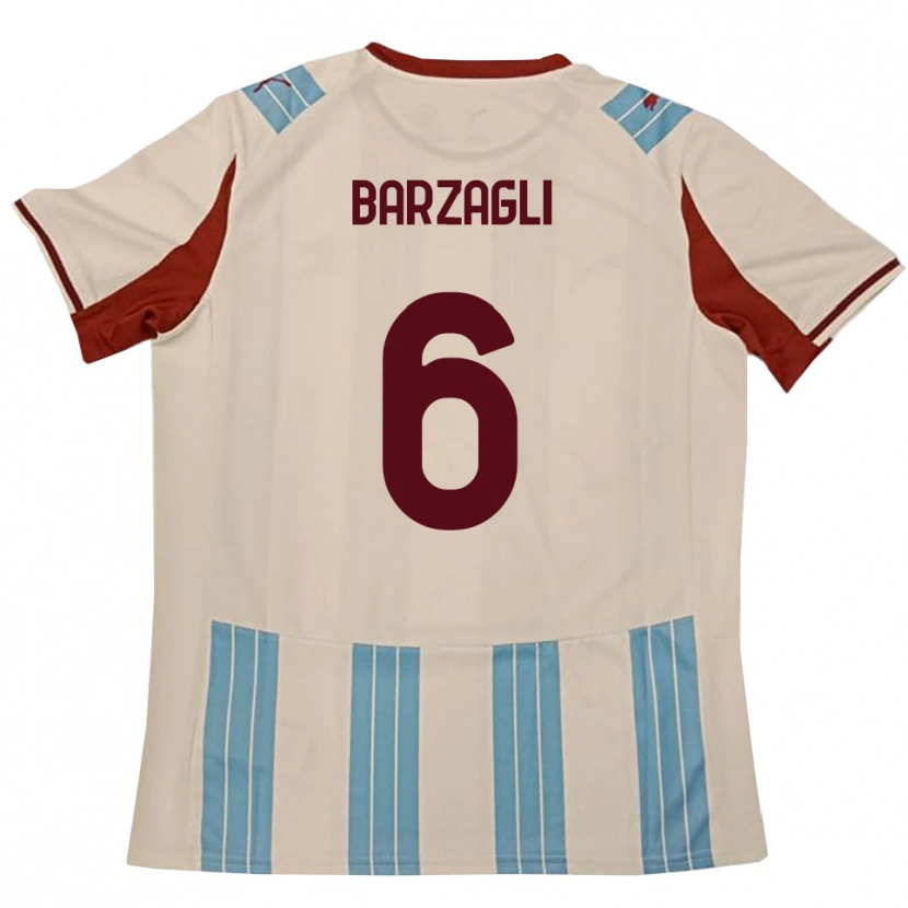 Danxen Kinder Gabriele Barzagli #6 Himmelblau Weiß Auswärtstrikot Trikot 2025/26 T-Shirt