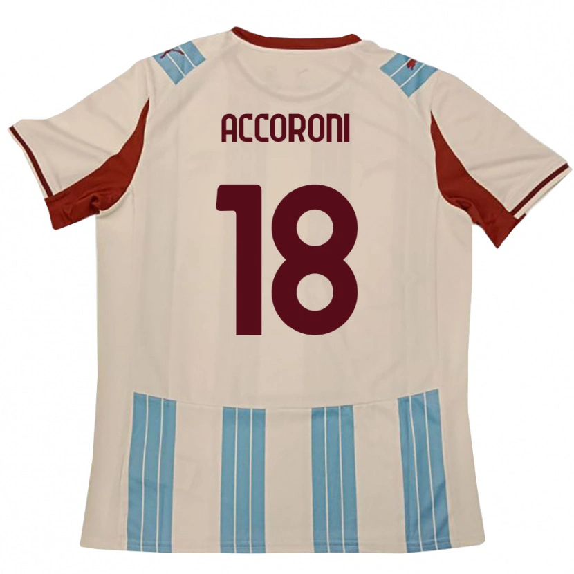 Danxen Kinder Nicolas Accoroni #18 Himmelblau Weiß Auswärtstrikot Trikot 2025/26 T-Shirt