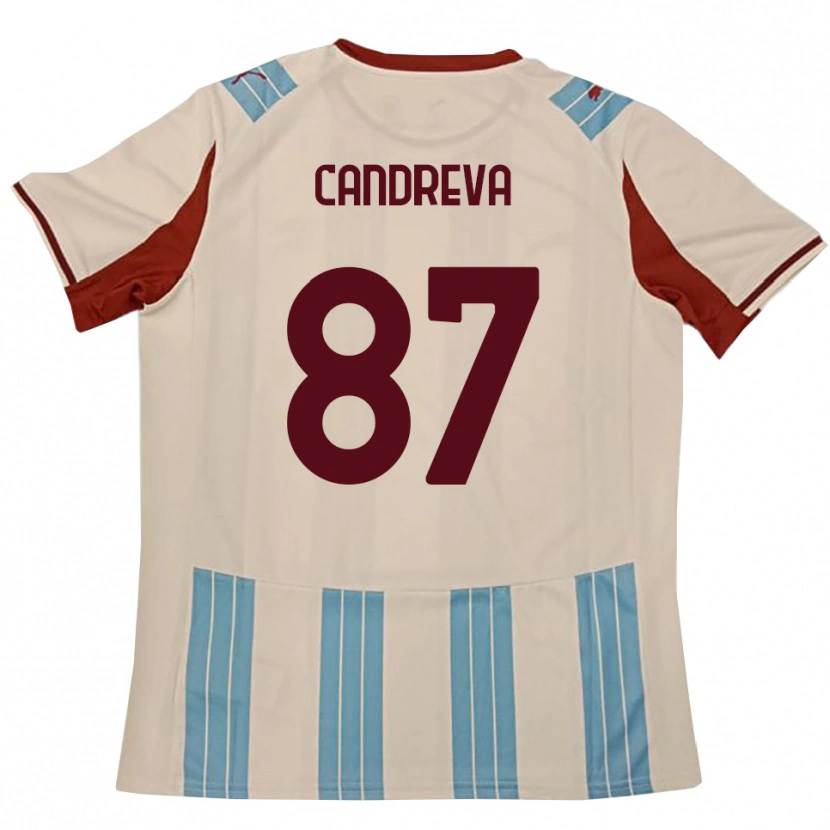 Danxen Kinder Antonio Candreva #87 Himmelblau Weiß Auswärtstrikot Trikot 2025/26 T-Shirt
