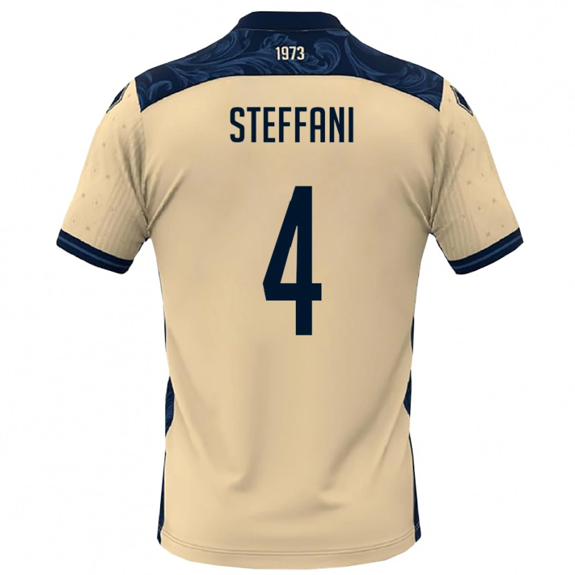 Danxen Kinder Riccardo Steffani #4 Weiß Marineblau Auswärtstrikot Trikot 2025/26 T-Shirt
