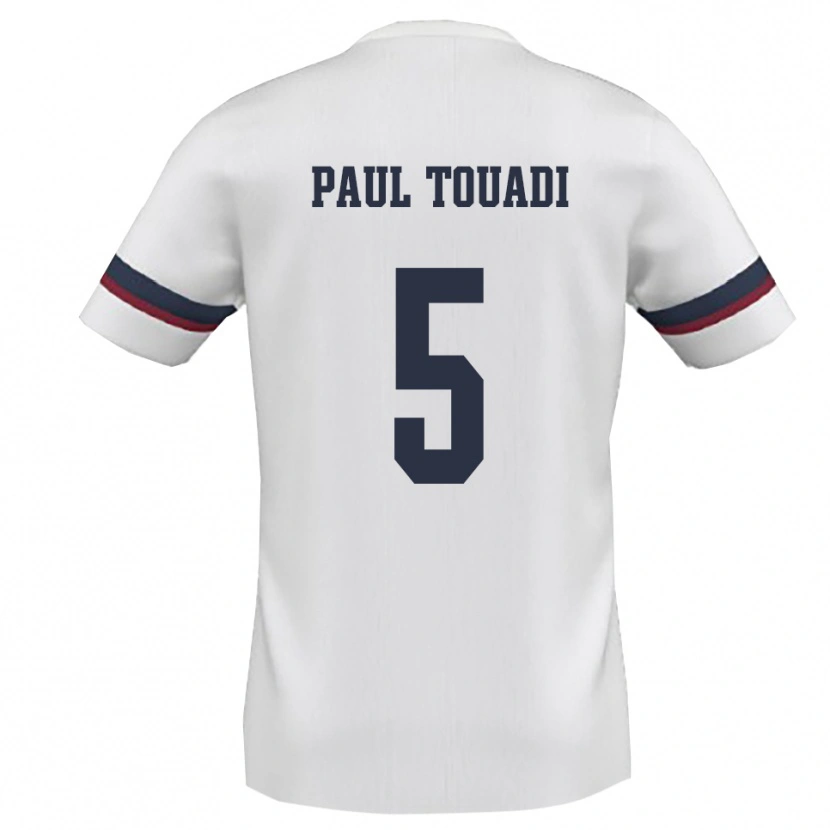 Danxen Kinder Jean Paul Touadi #5 Weiß Rot Auswärtstrikot Trikot 2025/26 T-Shirt