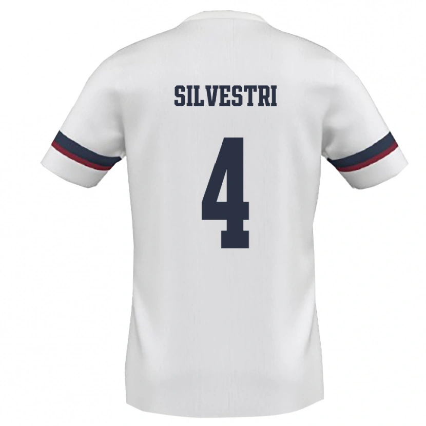 Danxen Kinder Thomas Silvestri #4 Weiß Rot Auswärtstrikot Trikot 2025/26 T-Shirt