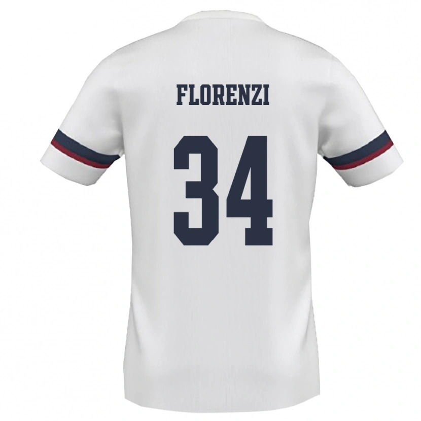 Danxen Kinder Aldo Florenzi #34 Weiß Rot Auswärtstrikot Trikot 2025/26 T-Shirt