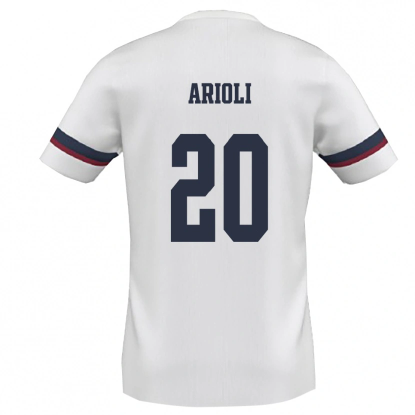 Danxen Kinder Alessandro Arioli #20 Weiß Rot Auswärtstrikot Trikot 2025/26 T-Shirt