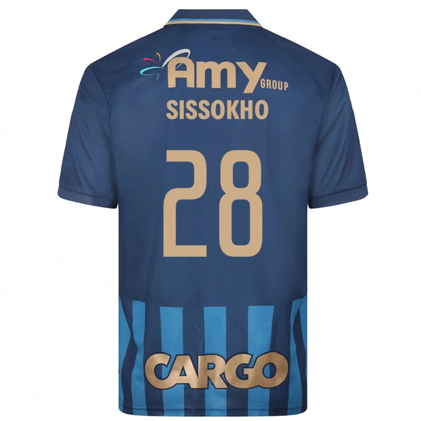 Danxen Kinder Issouf Sissokho #28 Marineblau Blau Auswärtstrikot Trikot 2025/26 T-Shirt