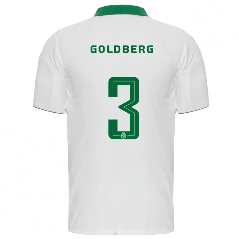 Danxen Kinder Shon Goldberg #3 Weiß Grün Auswärtstrikot Trikot 2025/26 T-Shirt